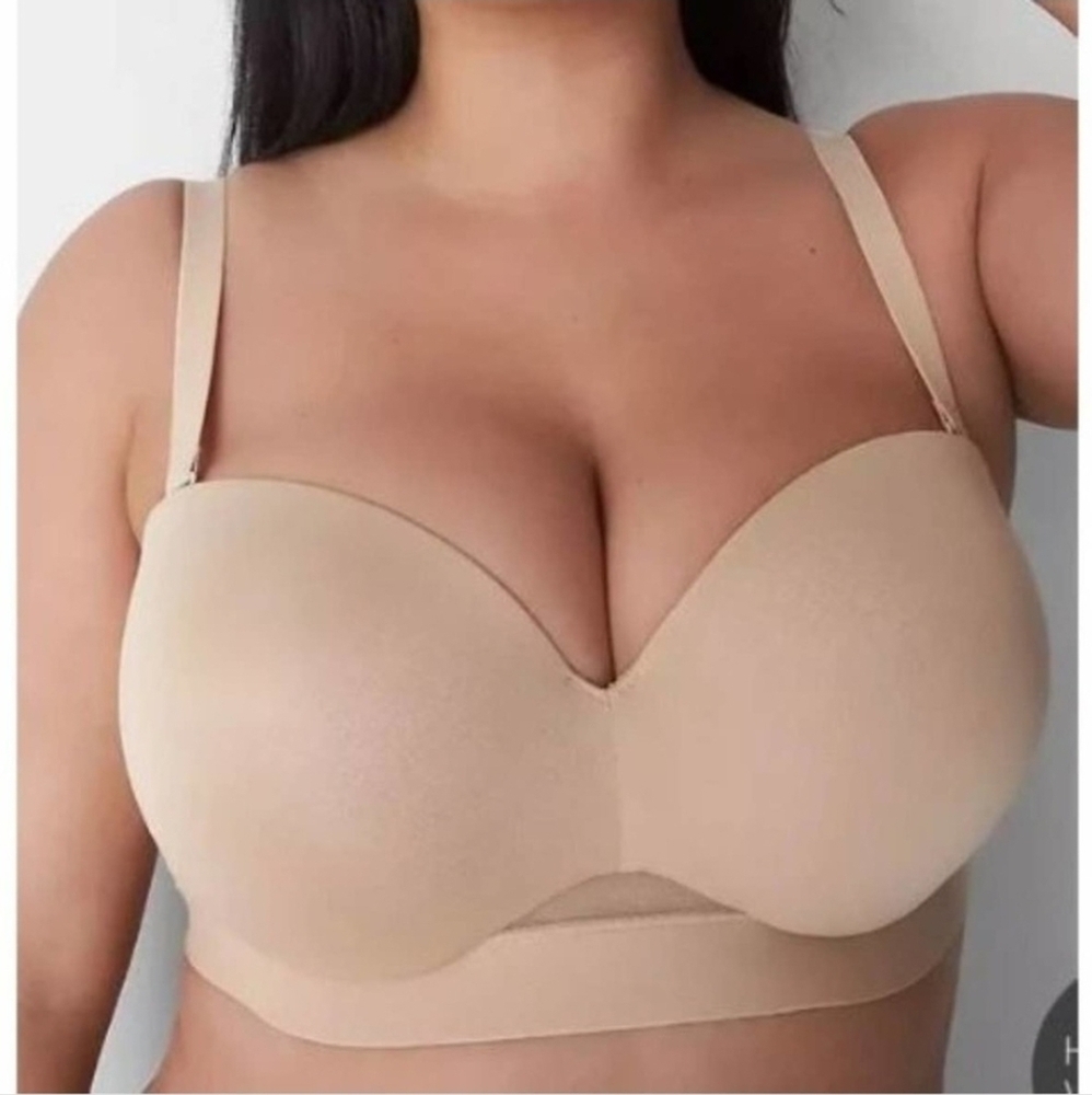 CACIQUE Comfort Bliss Strapless‎ Convertible Nude Bra - Size 44H